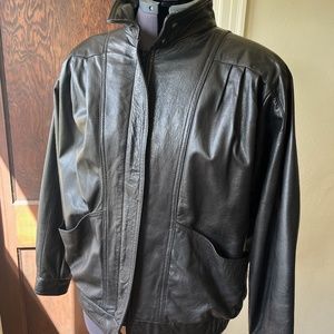 Boundary Waters Black Genuine Leather Jacket
